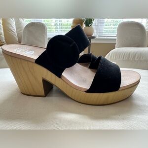 Dr. Scholl's Bayside Womens Faux Suede Comfort Platform Sandals